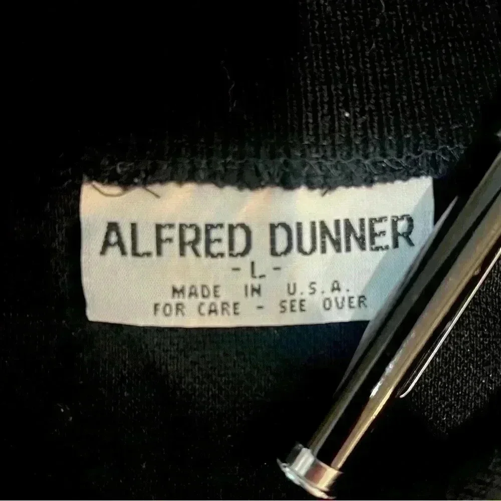 Vintage | Alfred Dunner 80s Colorblocked Pullover - Black & Red & White / Sz L - Picture 7 of 9